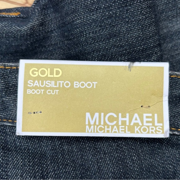 NWT Michael Kors Dark Blue Sausilito Boot Cut Jeans Size 4 - Picture 7 of 9